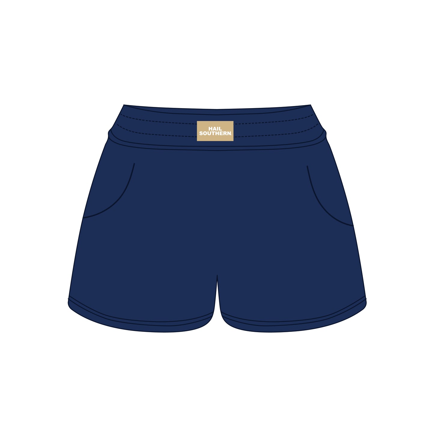 The Ava Airy Shorts Hail Southern Woven Label | Navy