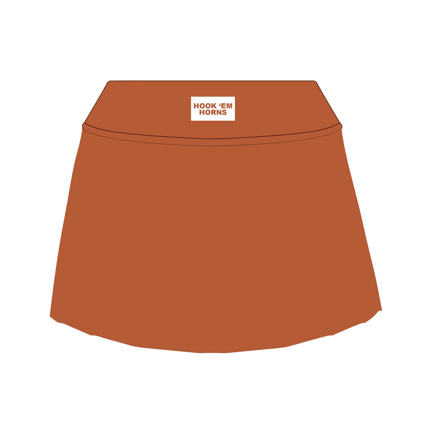 The Alli Tennis Skort Hook 'Em Horns Woven Label | Burnt Orange