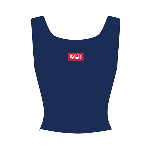 The Alli Ribbed Tank Hotty Toddy Woven Label | Navy