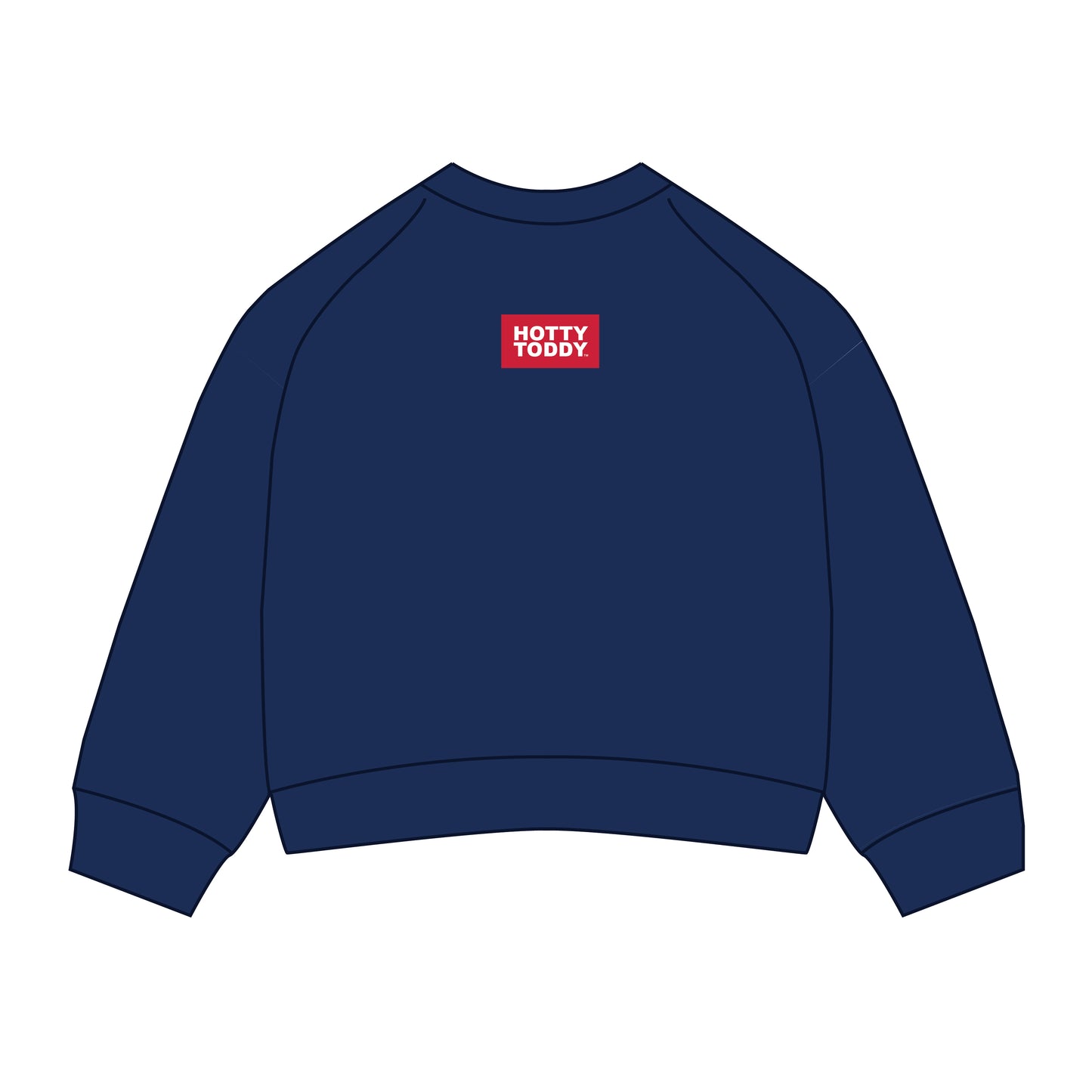 The Ava Airy Crewneck Hotty Toddy Woven Label | Youth Navy