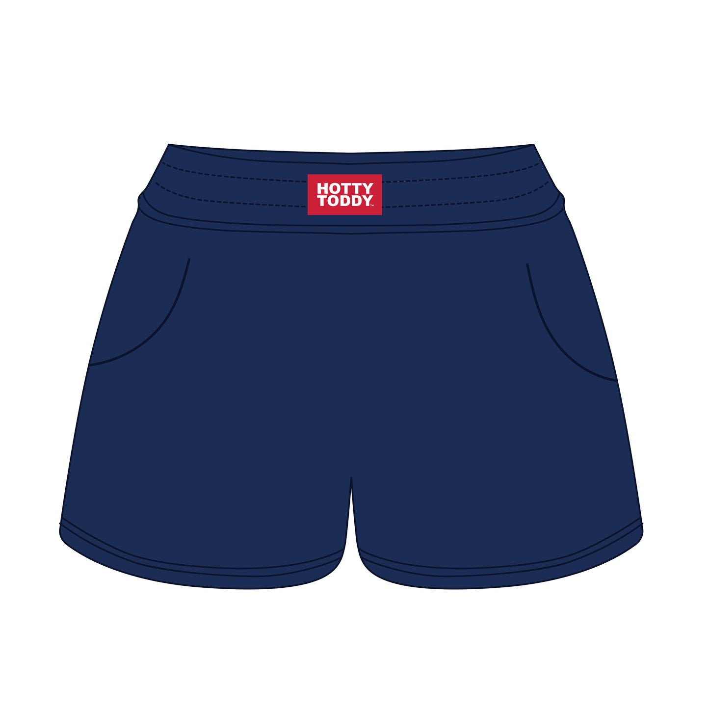 The Ava Airy Shorts Hotty Toddy Woven Label | Youth Navy