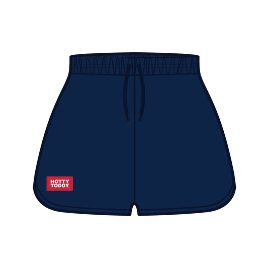 The Kristen Airy Lounge Shorts Hotty Toddy Woven Label | Navy