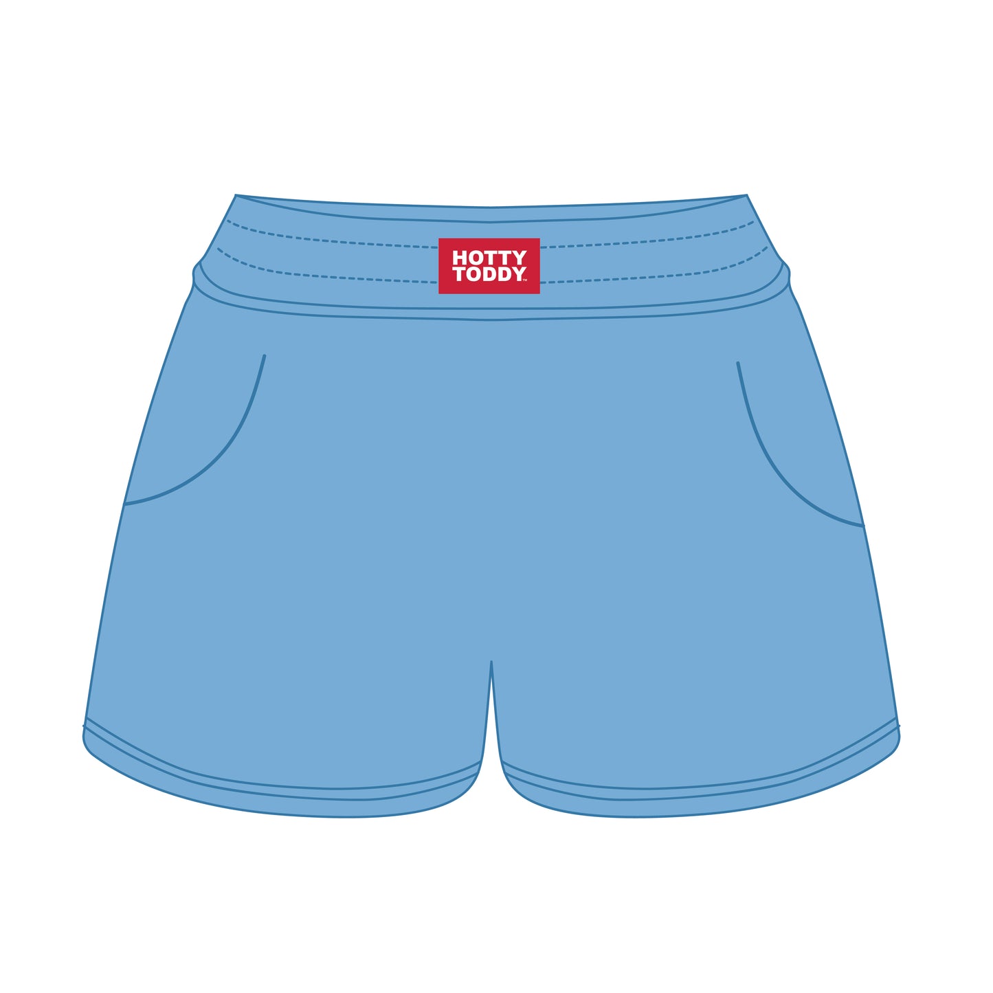 The Ava Airy Shorts Hotty Toddy Woven Label | Youth Light Blue