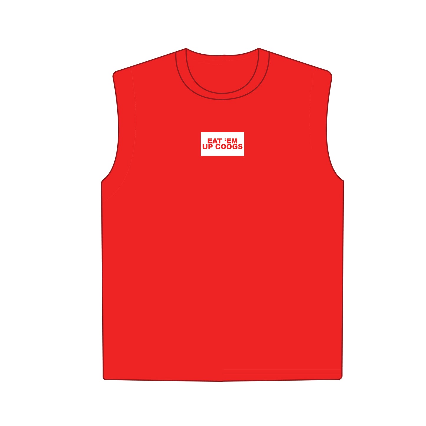 The Anna Active Tank Eat 'Em Up Coogs Woven Label | Bright Red
