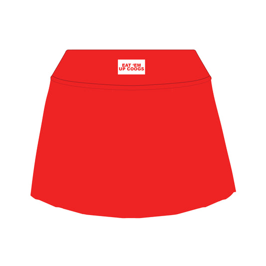 The Alli Tennis Skort Eat 'Em Up Coogs Woven Label | Bright Red