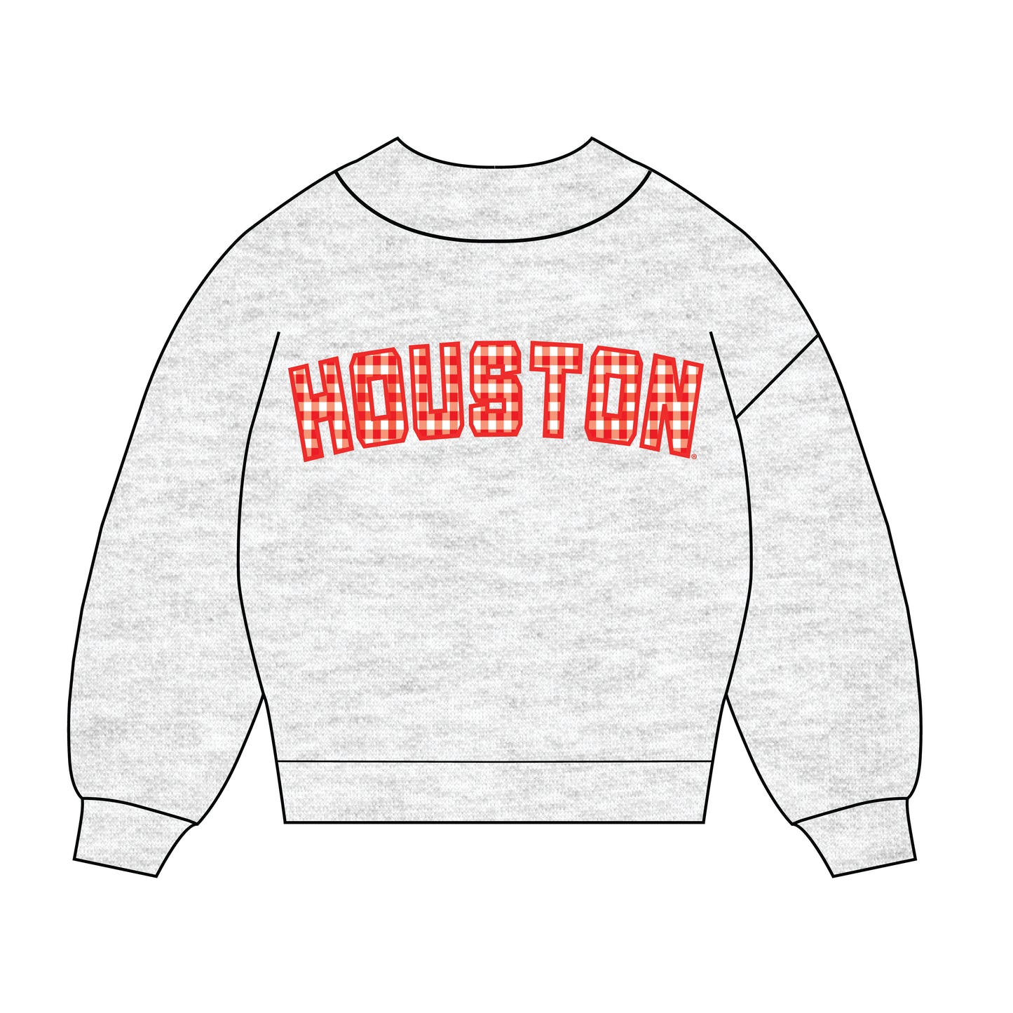 The Mallory Gingham Mockneck Houston | Ash
