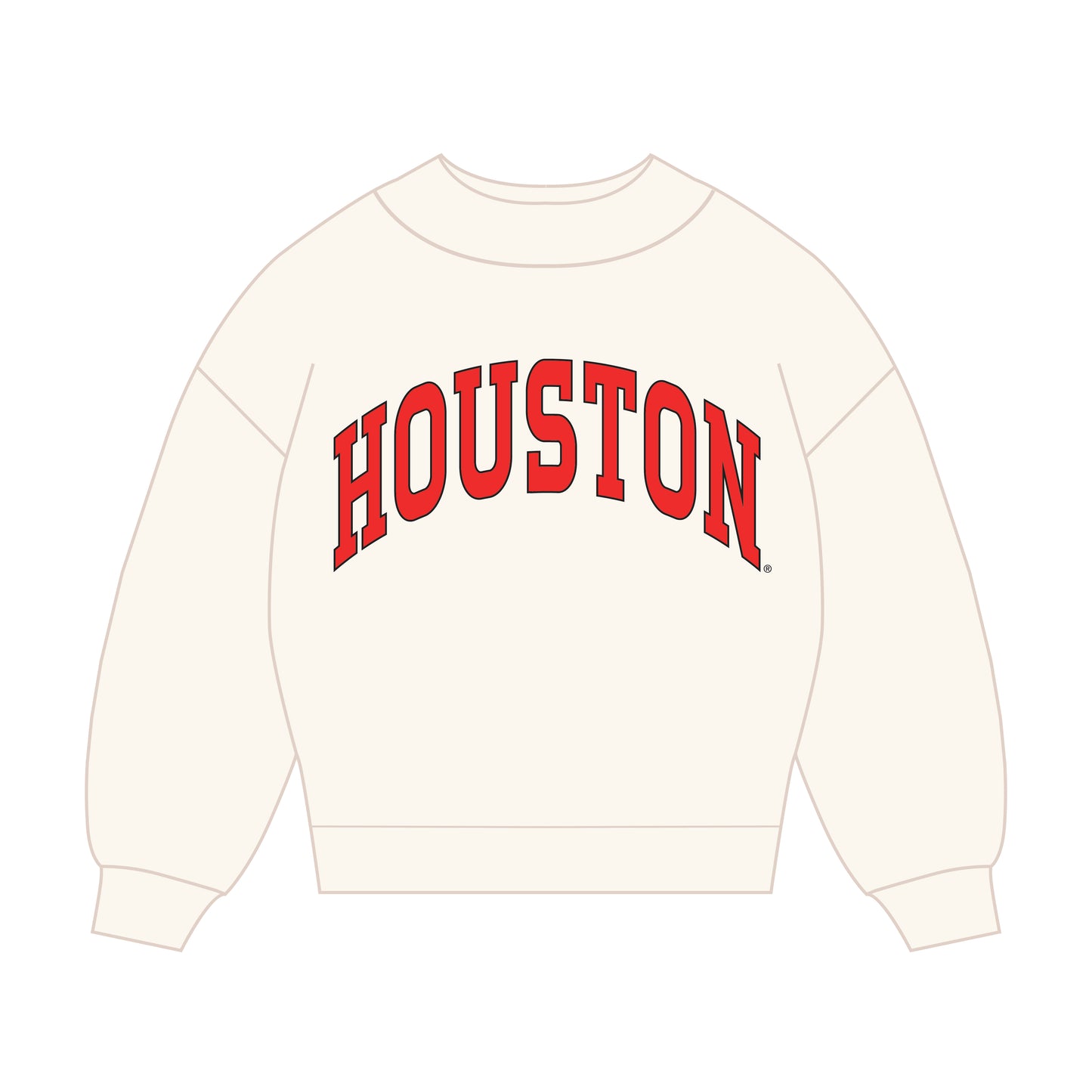 The Madi Classic Mockneck Houston Applique | Youth Bone