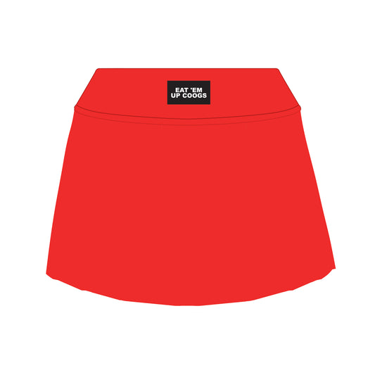 The Alli Tennis Skort Eat 'Em Up Coogs Woven Label | Bright Red