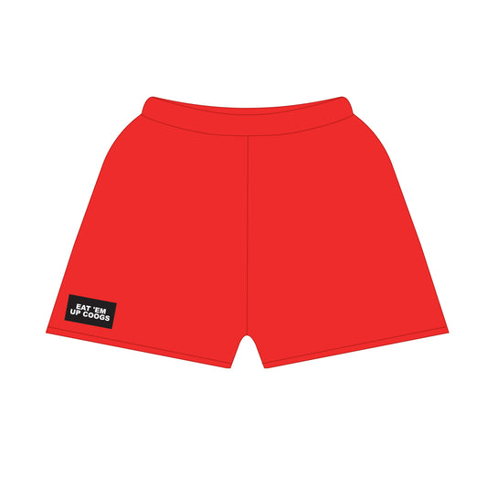 The Becca Shorts Eat 'Em Up Coogs Woven Label | Bright Red