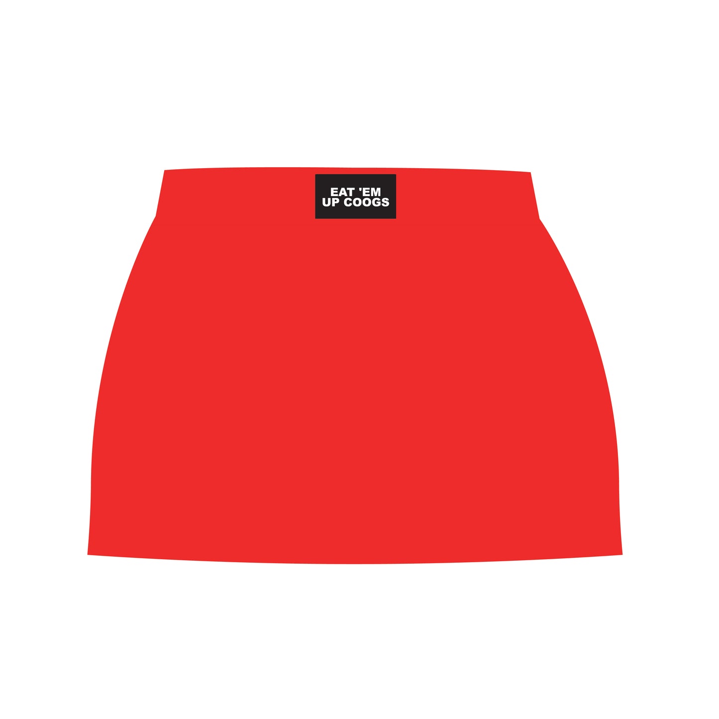 The Hayden High Waisted Skort Eat 'Em Up Coogs Woven Label | Bright Red