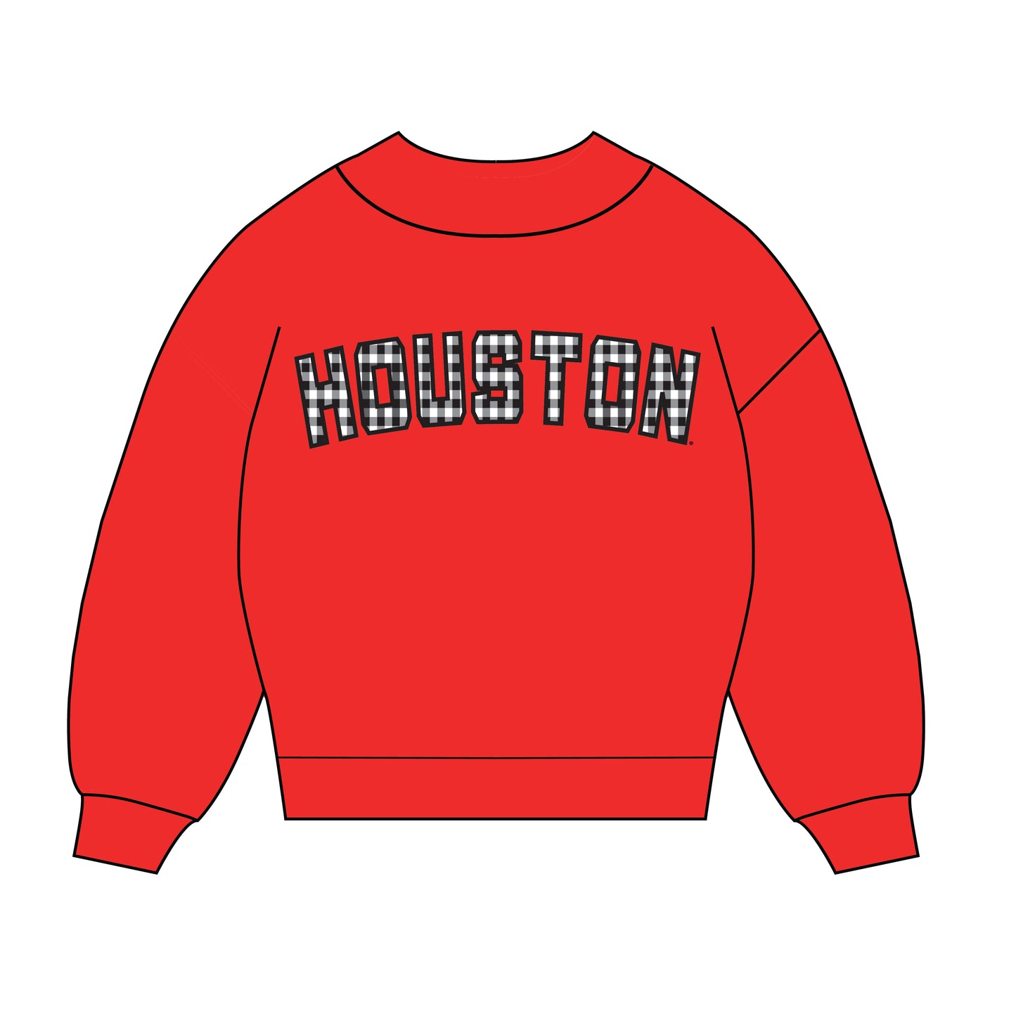 The Mallory Gingham Mockneck Houston | Youth Bright Red