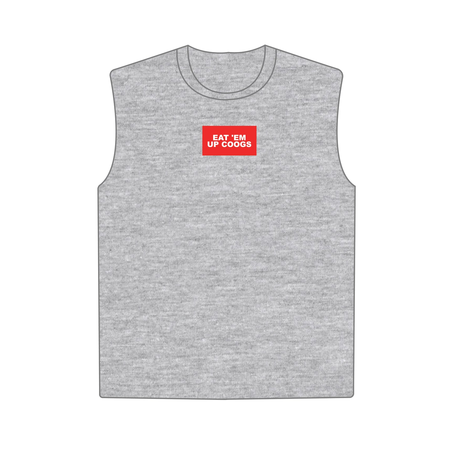 The Anna Active Tank Eat 'Em Up Coogs Woven Label | Youth Heather Grey