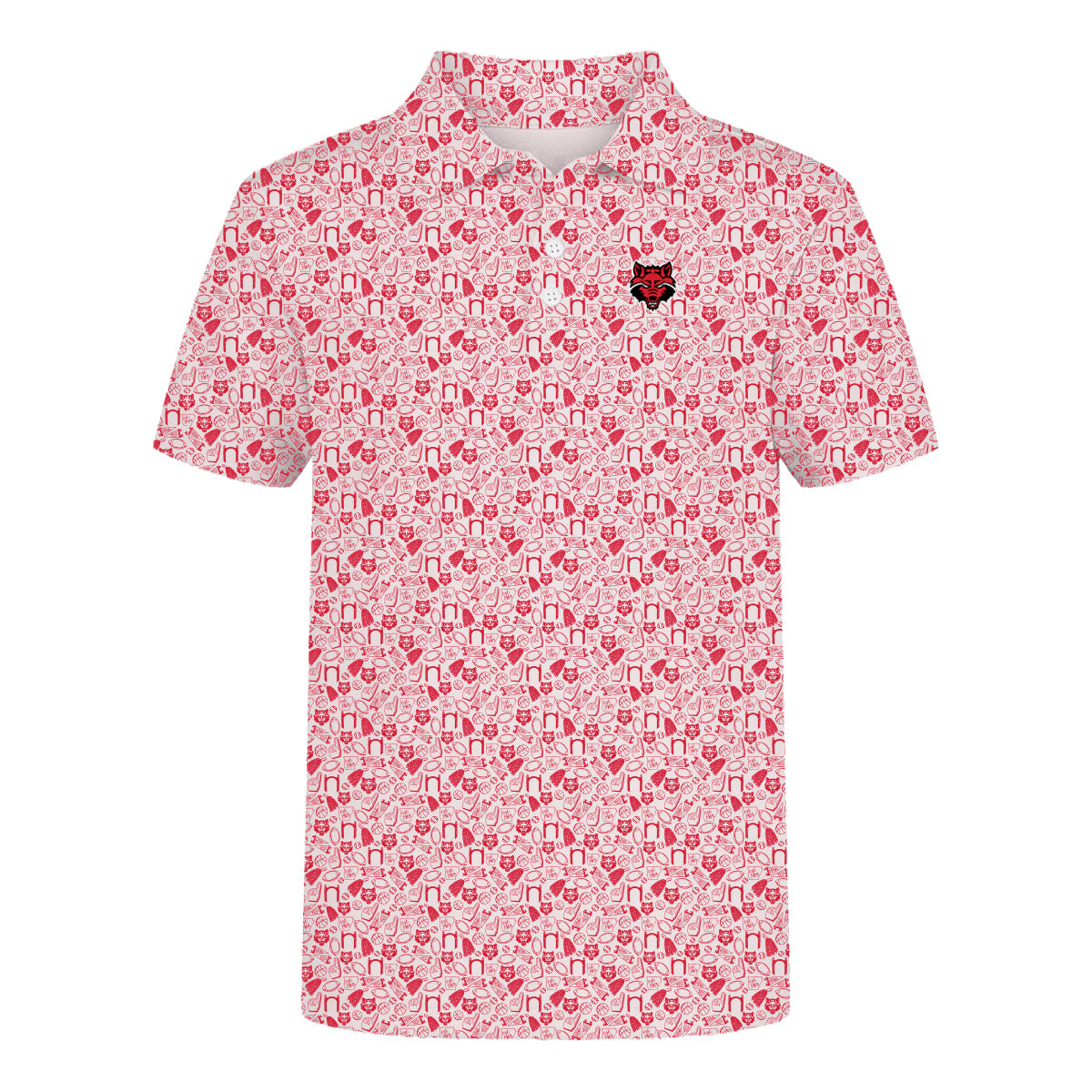 The James Polo Arkansas State | Youth Bright Red