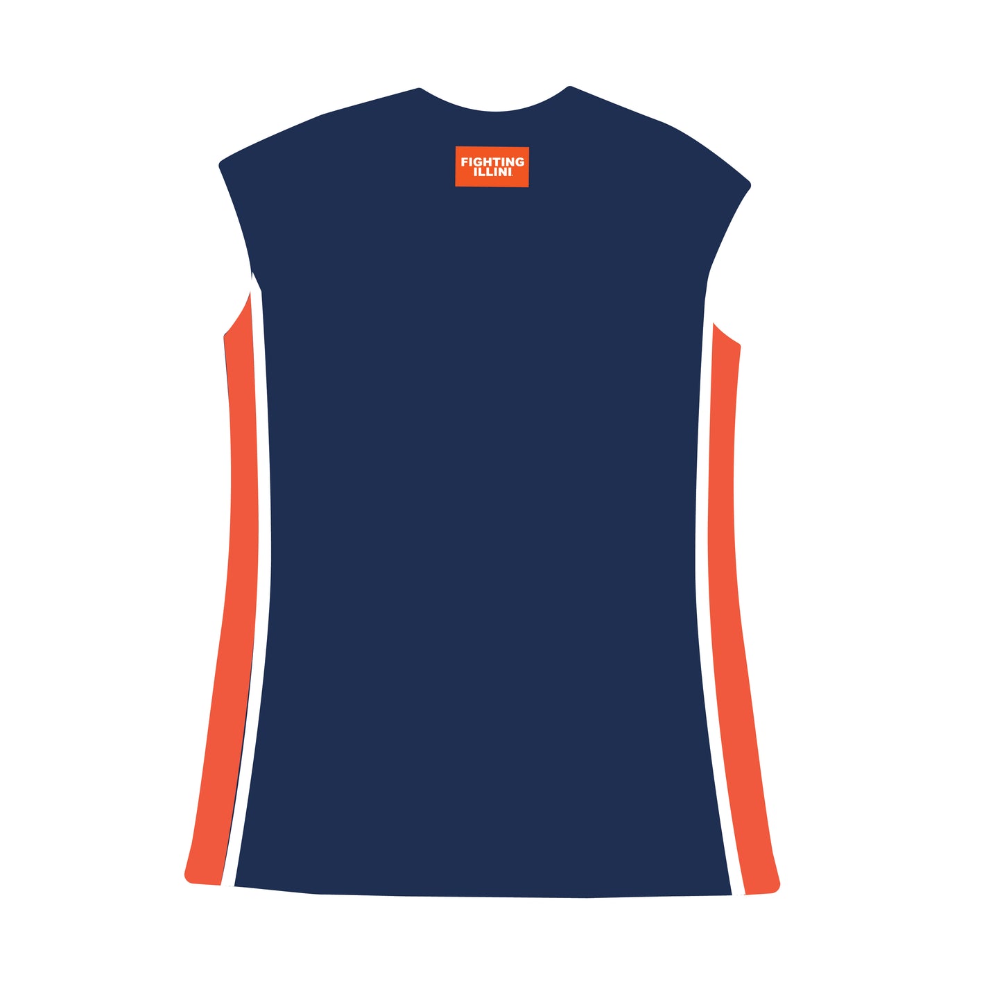 The Campbell Cap Sleeve Dress Fighting Illini Woven Label | Navy