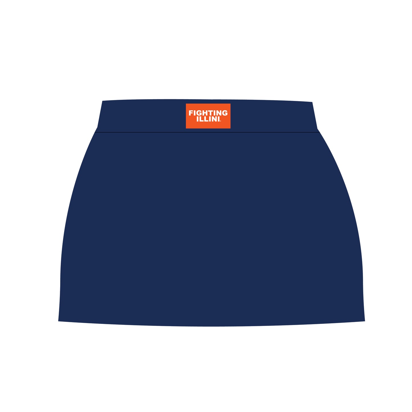 The Hayden High Waisted Skort Fighting Illini Woven Label | Youth Navy