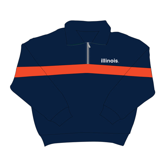 The Heather Half Zip Illinois | Navy