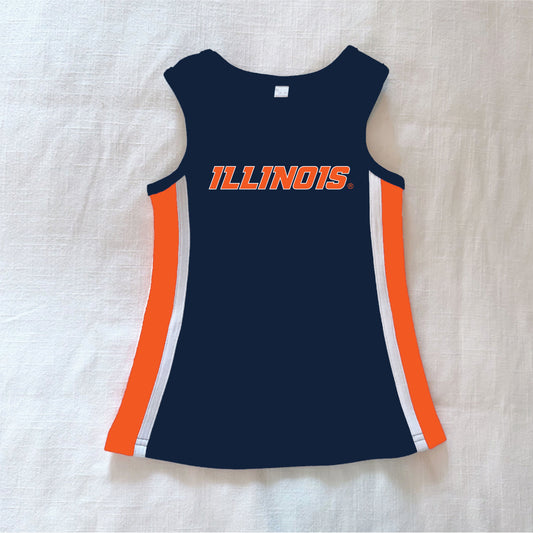 The Power Stripe Cheer Dress Illinois | Youth Navy