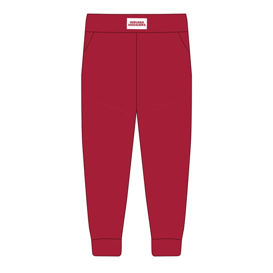 The Becca Joggers Indiana Hoosiers Woven Label | Deep Red