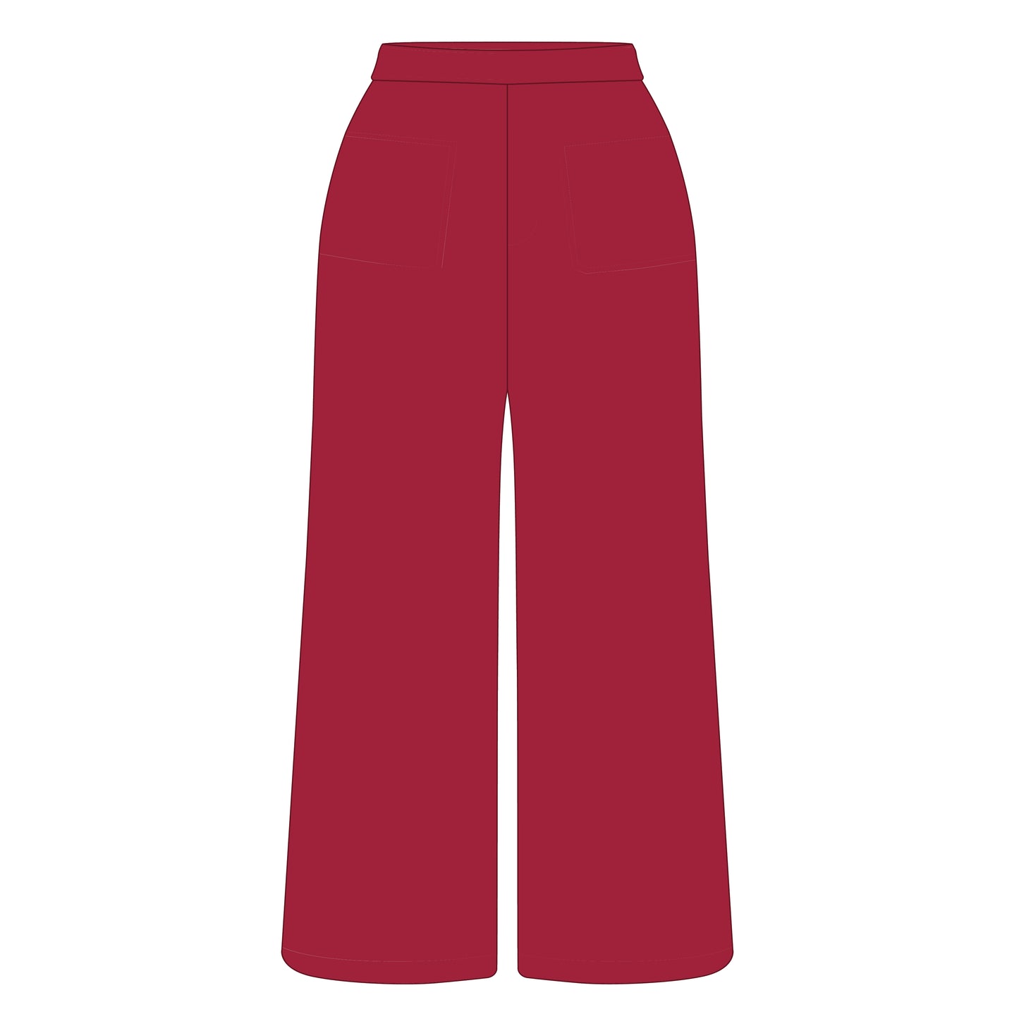 The Ava Airy Pants Hoosiers Country Woven Label | Crimson