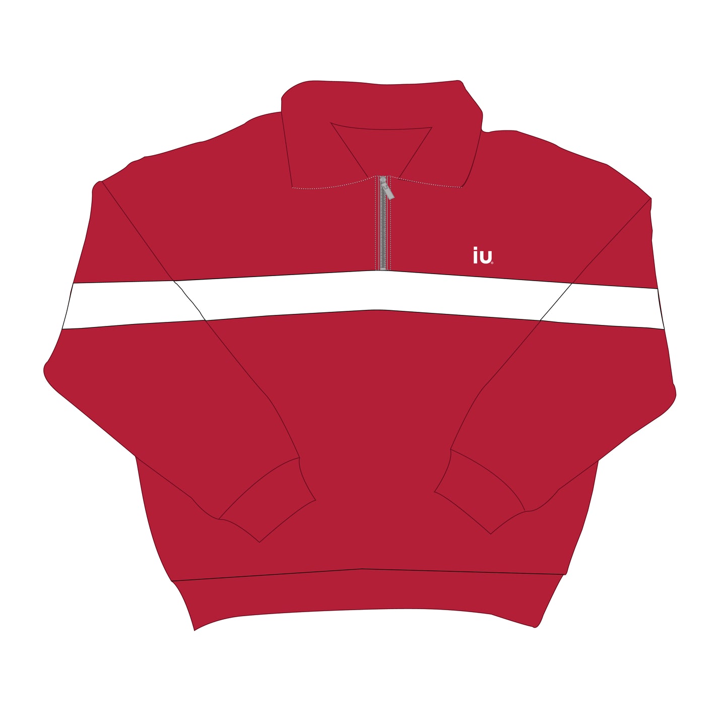 The Heather Half Zip Indiana | Deep Red