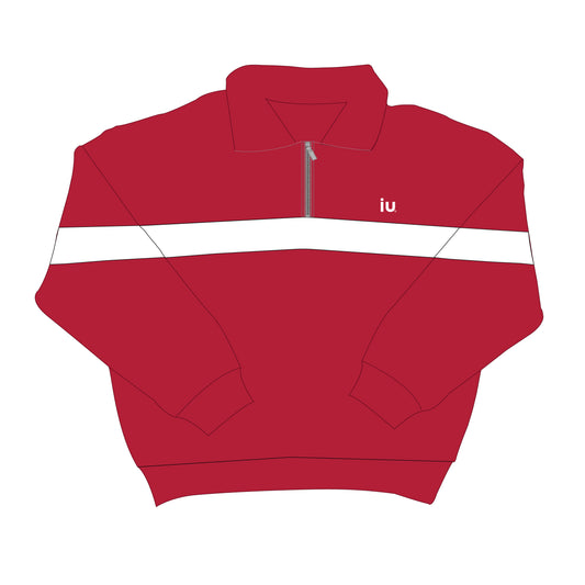 The Heather Half Zip Indiana | Deep Red