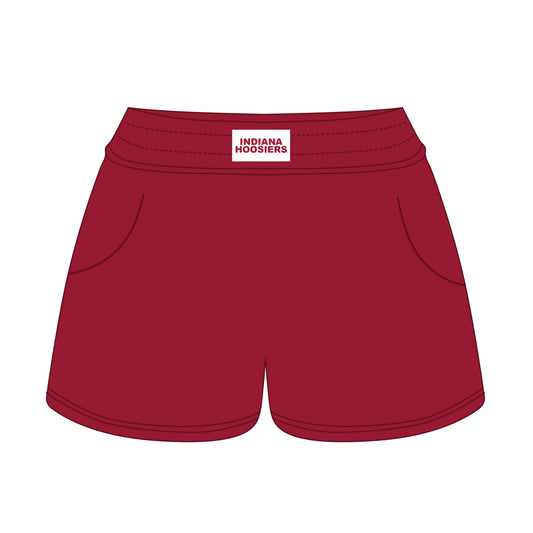 The Ava Airy Shorts Indiana Hoosiers Woven Label | Youth Deep Red