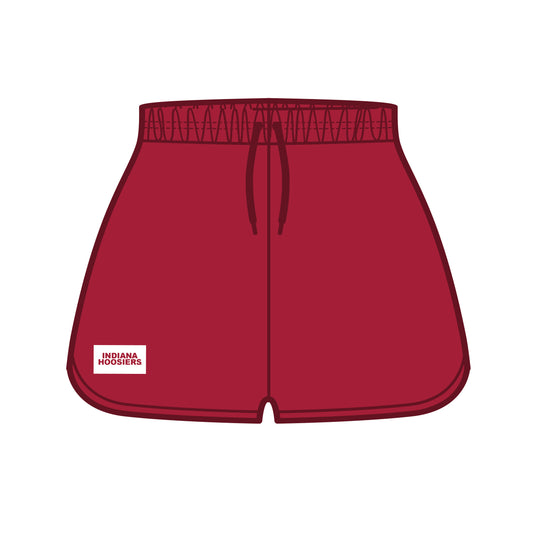 The Kristen Airy Lounge Shorts Indiana Hoosiers Woven Label | Deep Red