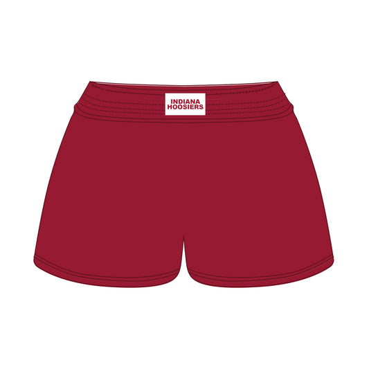 The Liz Nylon Shorts Indiana Hoosiers Woven Label | Deep Red