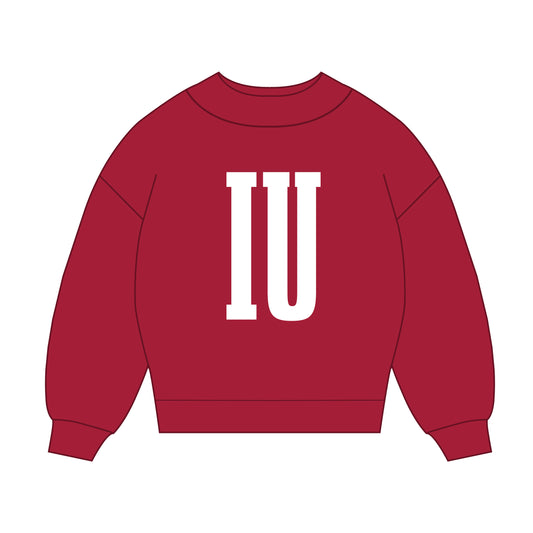 The Madi Varsity Mockneck Indiana | Crimson