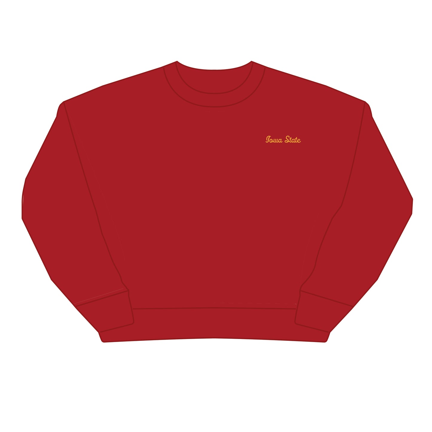 The Brooke Solid Crewneck Iowa State | Crimson
