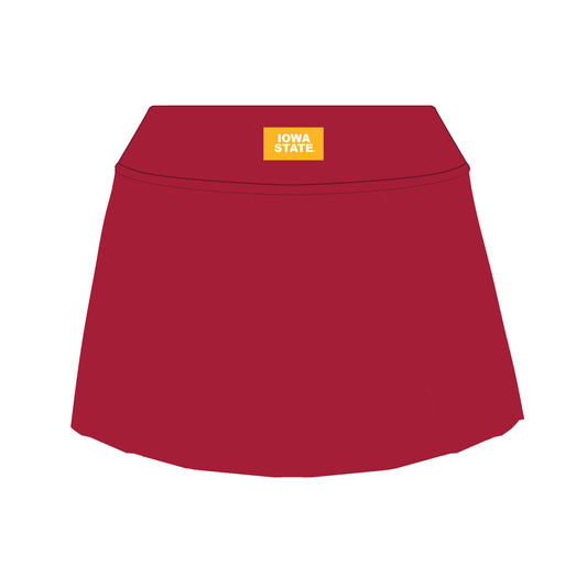 The Alli Tennis Skort Iowa State Woven Label | Deep Red