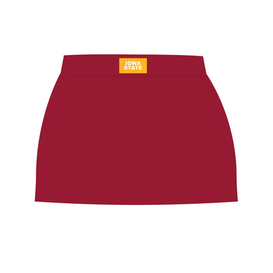 The Anna Active Skort Iowa State Woven Label | Deep Red