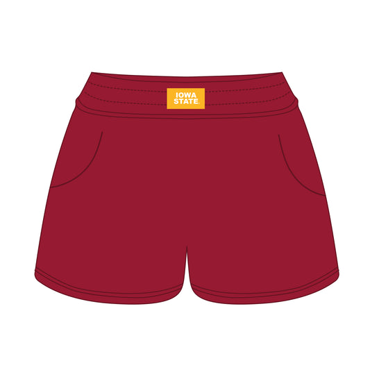The Ava Airy Shorts Iowa State Woven Label | Youth Deep Red