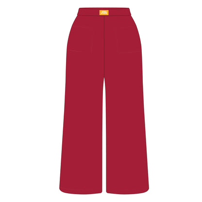 The Ava Airy Pants Iowa State Woven Label | Crimson
