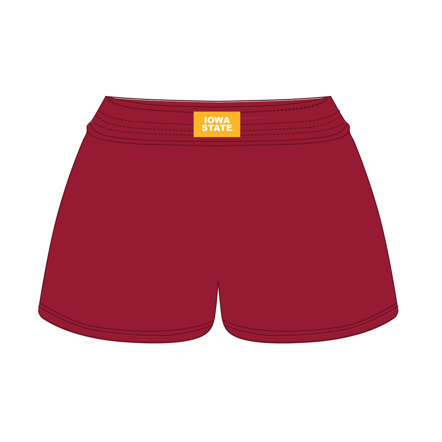The Liz Nylon Shorts Iowa State Woven Label | Deep Red