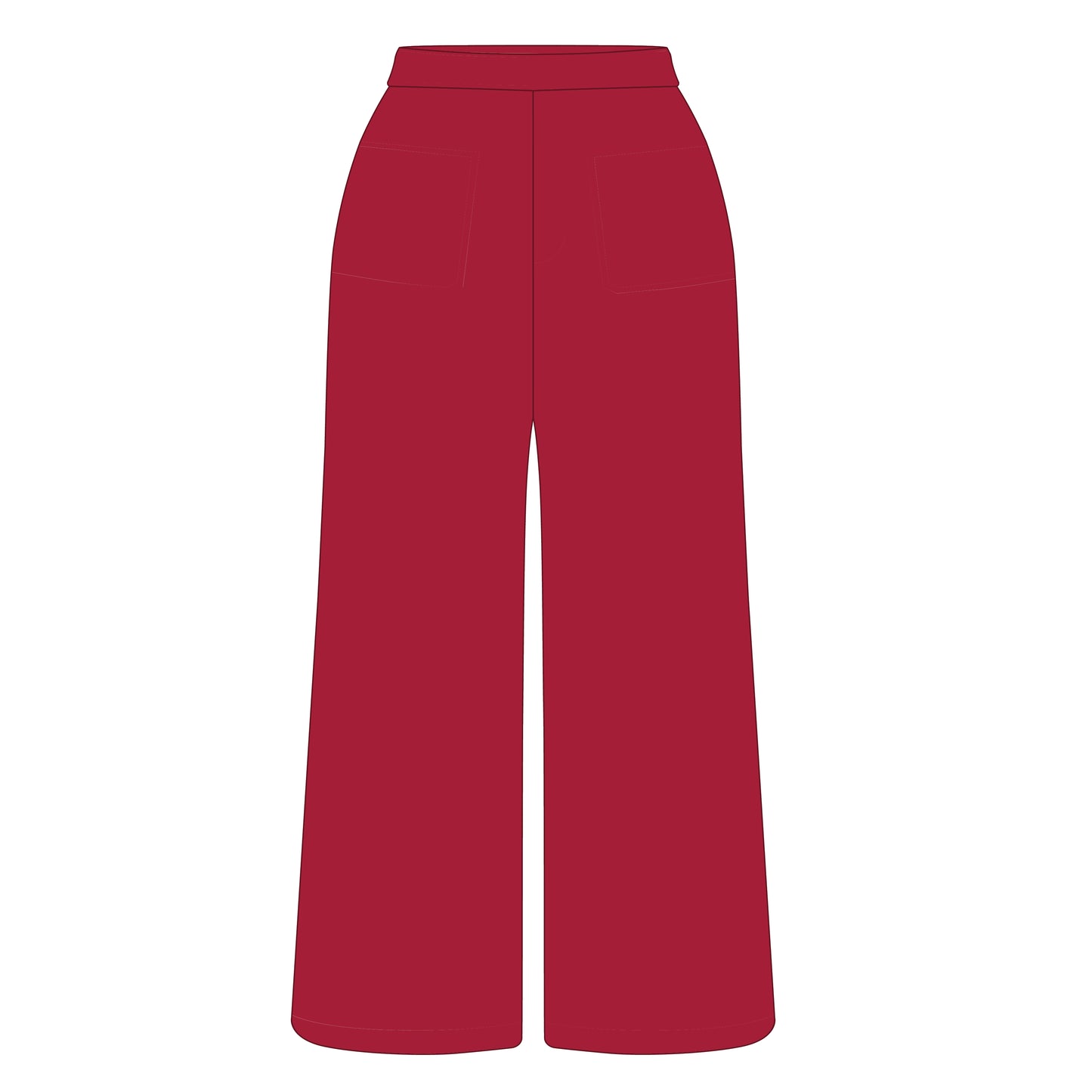 The Ava Airy Pants Iowa State Woven Label | Deep Red