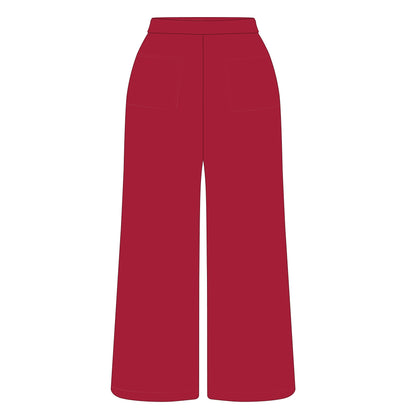 The Ava Airy Pants Iowa State Woven Label | Crimson