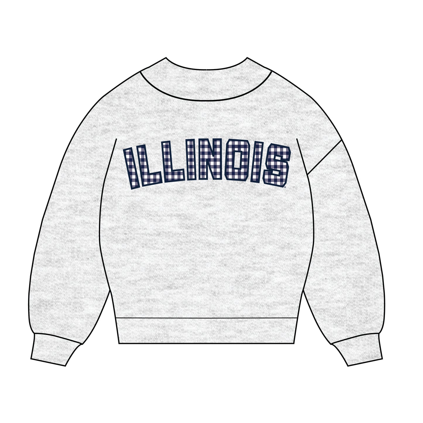 The Mallory Gingham Mockneck Illinois | Ash