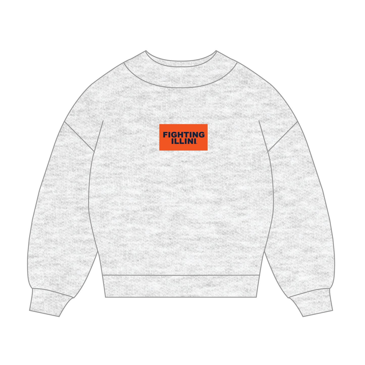 The Mary Mockneck Fighting Illini Woven Label | Ash