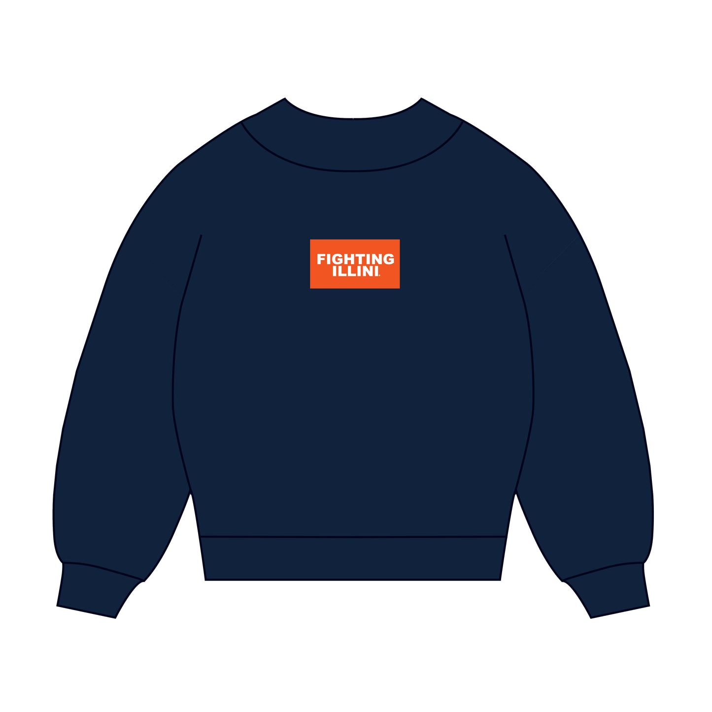 The Mary Mockneck Fighting Illini Woven Label | Navy