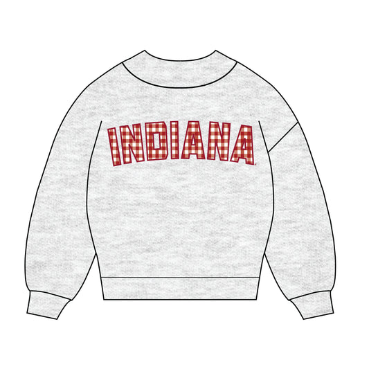 The Mallory Gingham Mockneck Indiana | Youth Ash