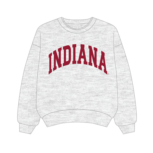The Olivia Oversized Crewneck Indiana | Ash