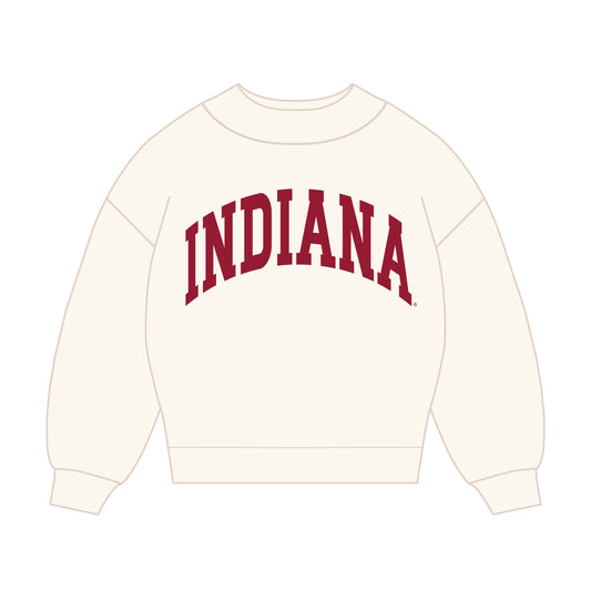 The Madi Classic Mockneck Indiana Applique | Youth Bone