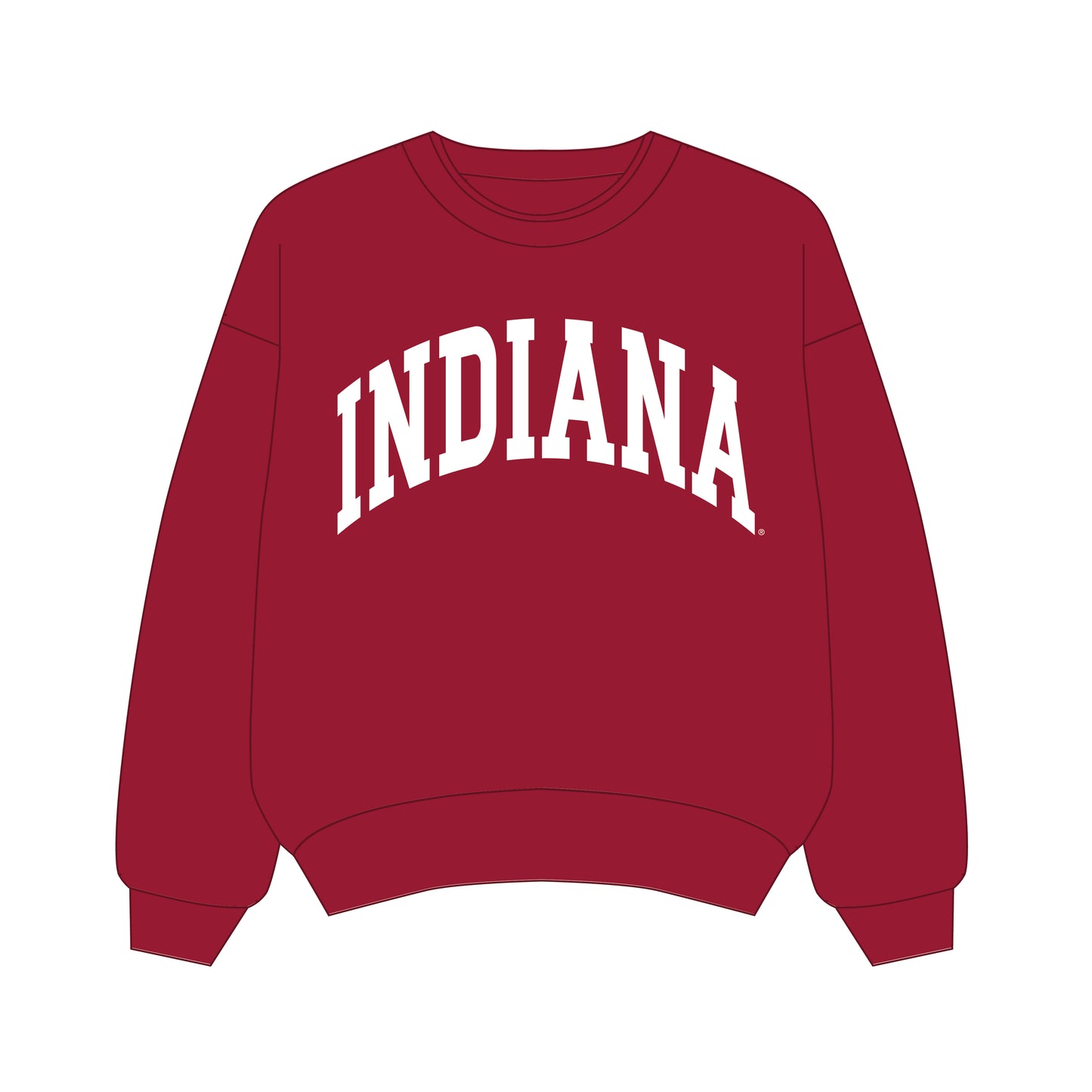 The Olivia Oversized Crewneck Indiana | Youth Crimson