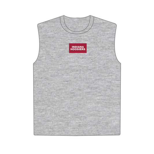 The Anna Active Tank Indiana Hoosiers Woven Label | Youth Heather Grey