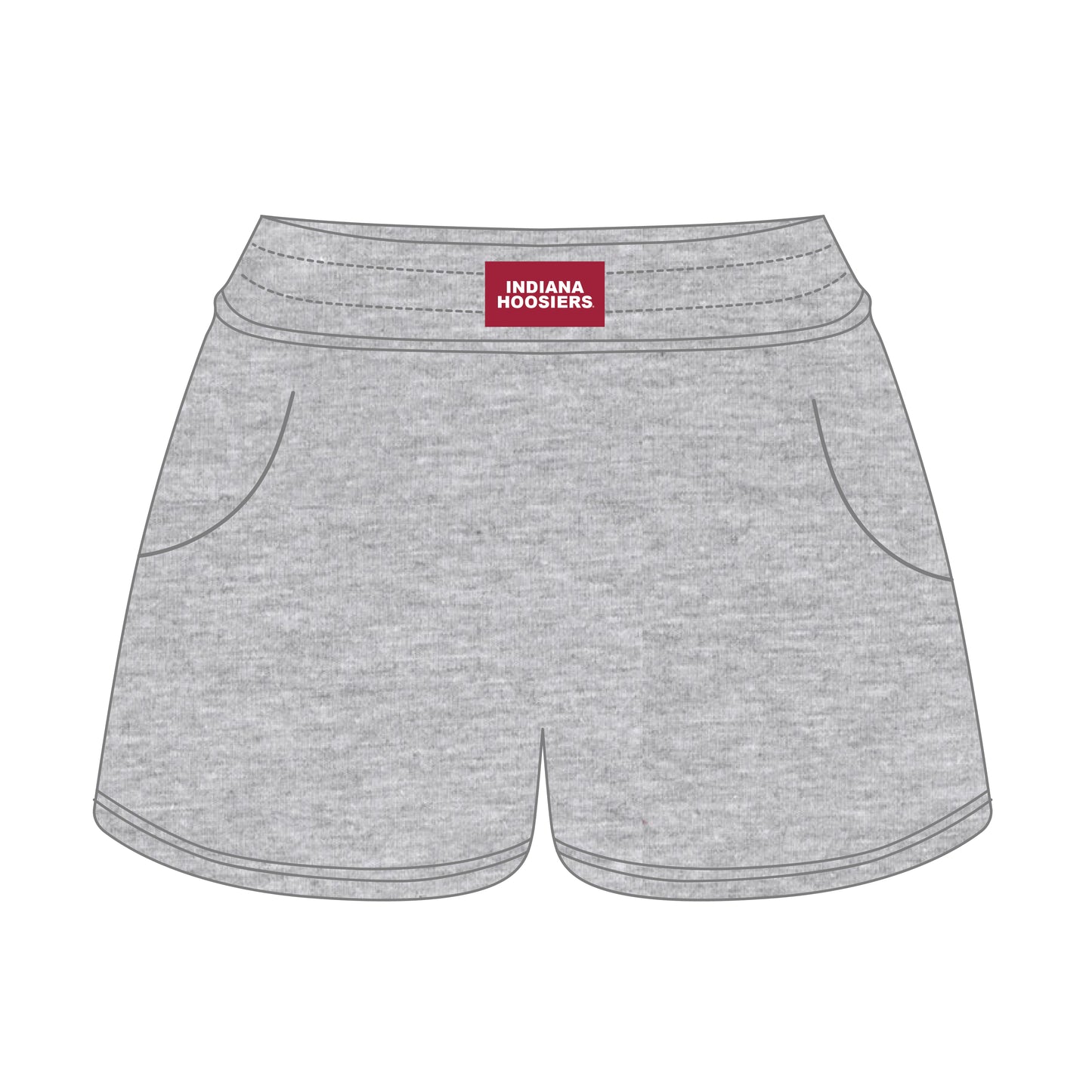 The Ava Airy Shorts Indiana Hoosiers Woven Label | Heather Grey