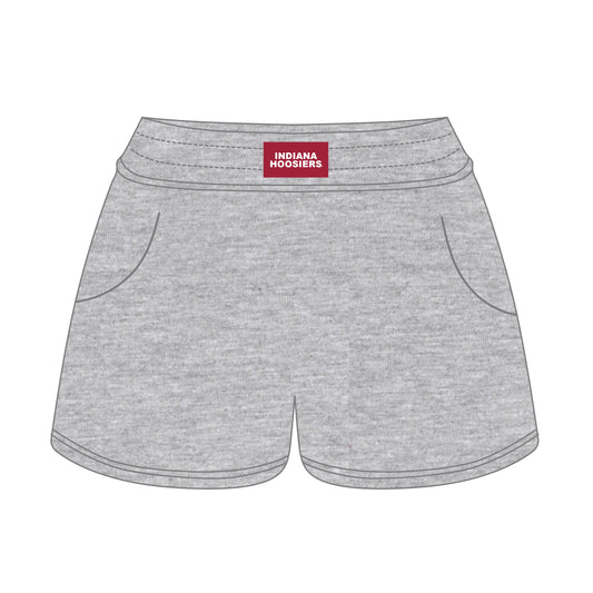 The Ava Airy Shorts Indiana Hoosiers Woven Label | Heather Grey
