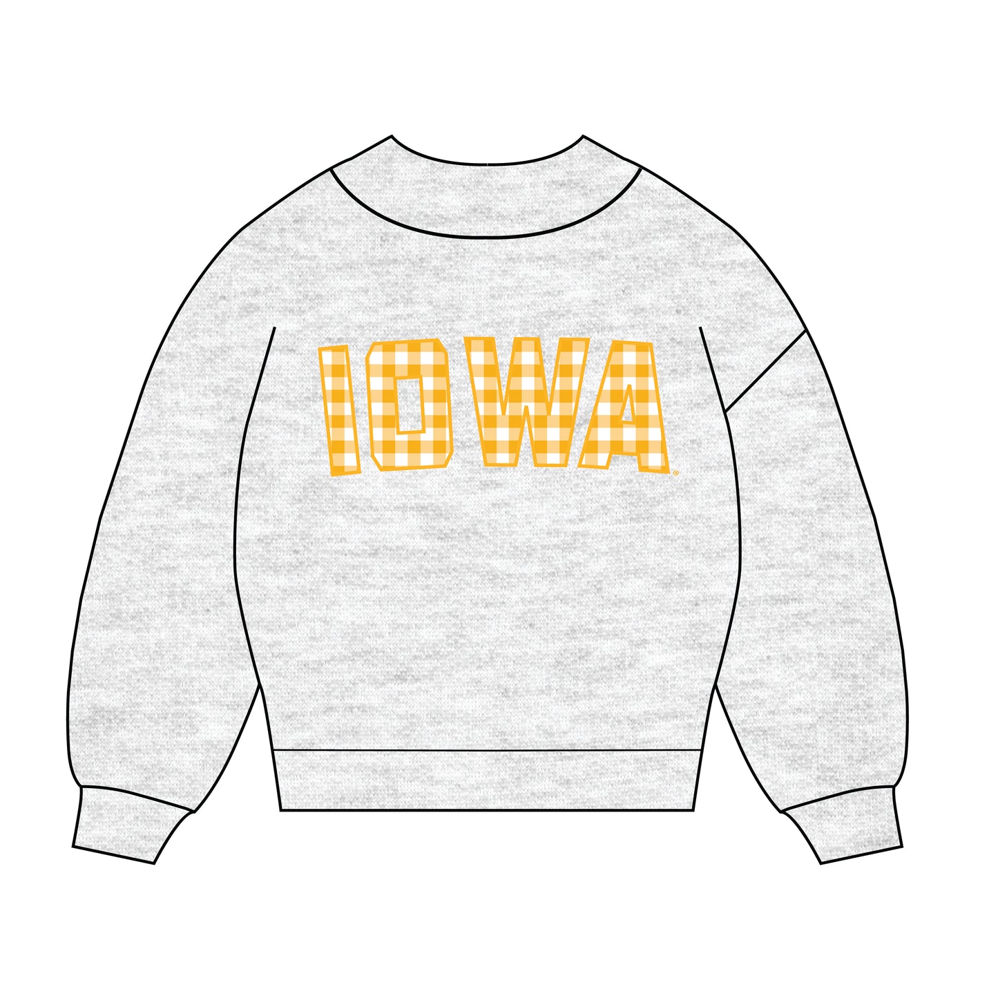 The Mallory Gingham Mockneck Iowa | Ash