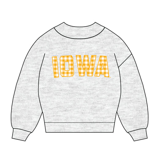 The Mallory Gingham Mockneck Iowa | Ash