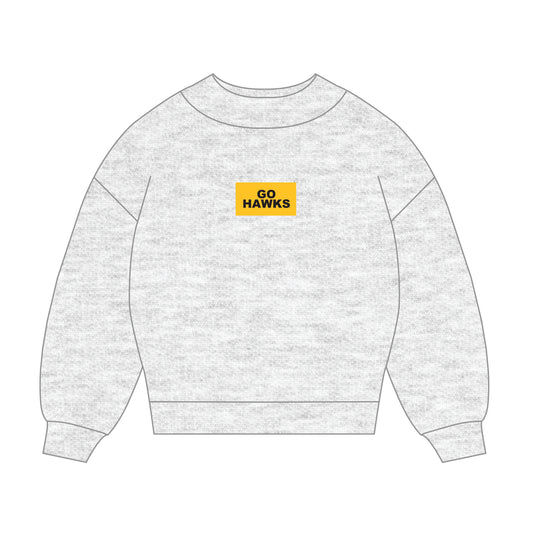 The Mary Mockneck Go Hawks Woven Label | Youth Ash